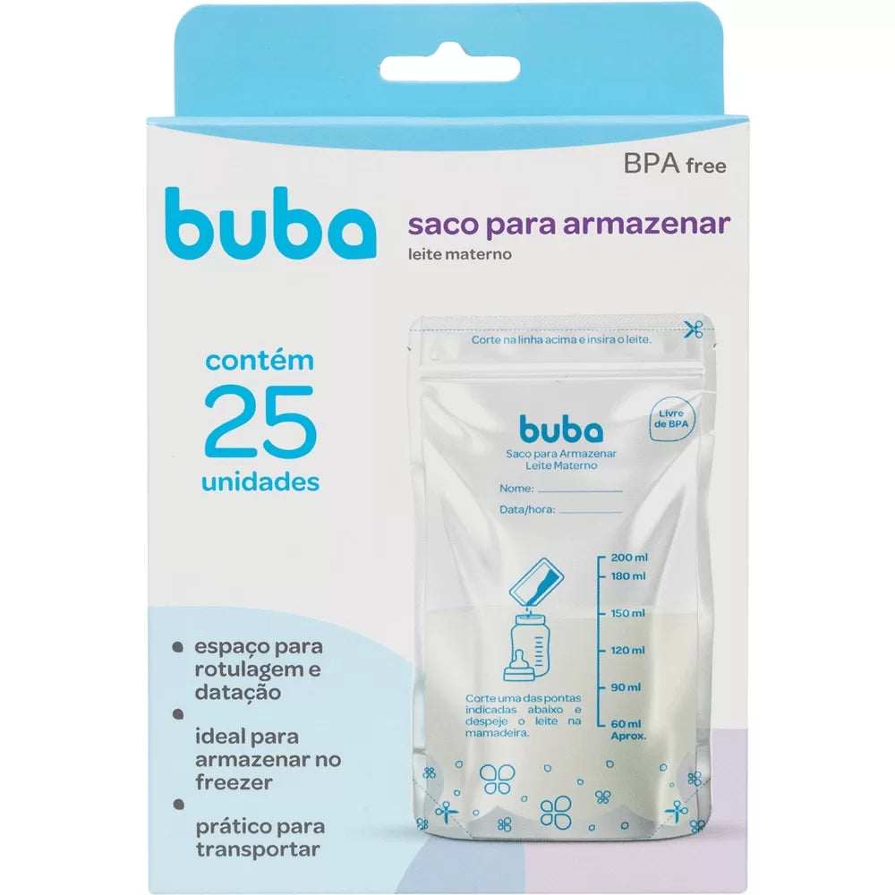 Sacos Para Armazenar Leite Materno 250ml c/ 25 Unidades