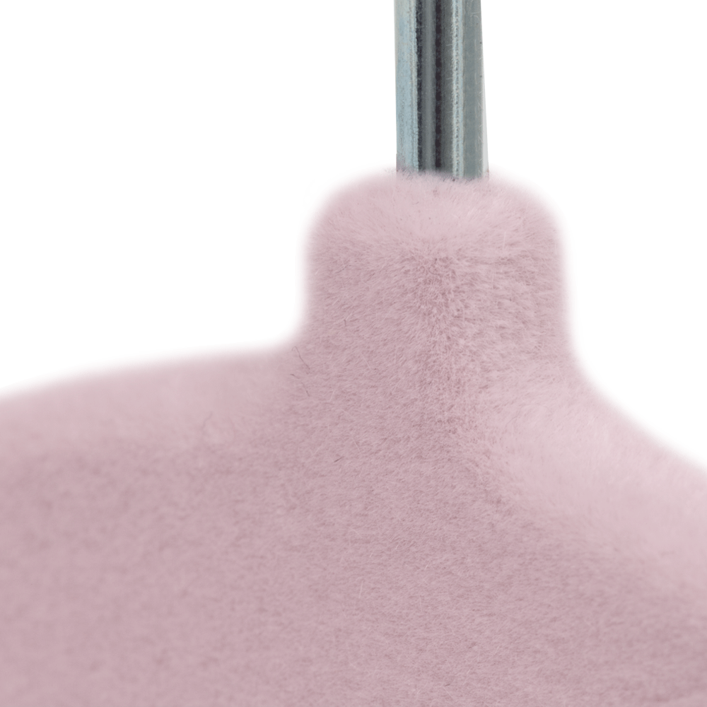 Kit 5 Cabides Infantil Buba em Veludo Rosa