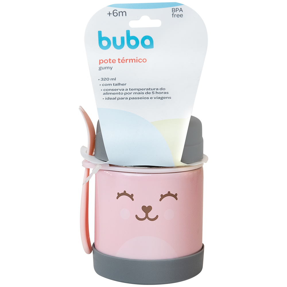 Pote Térmico Gumy Buba Rosa Para Papinha