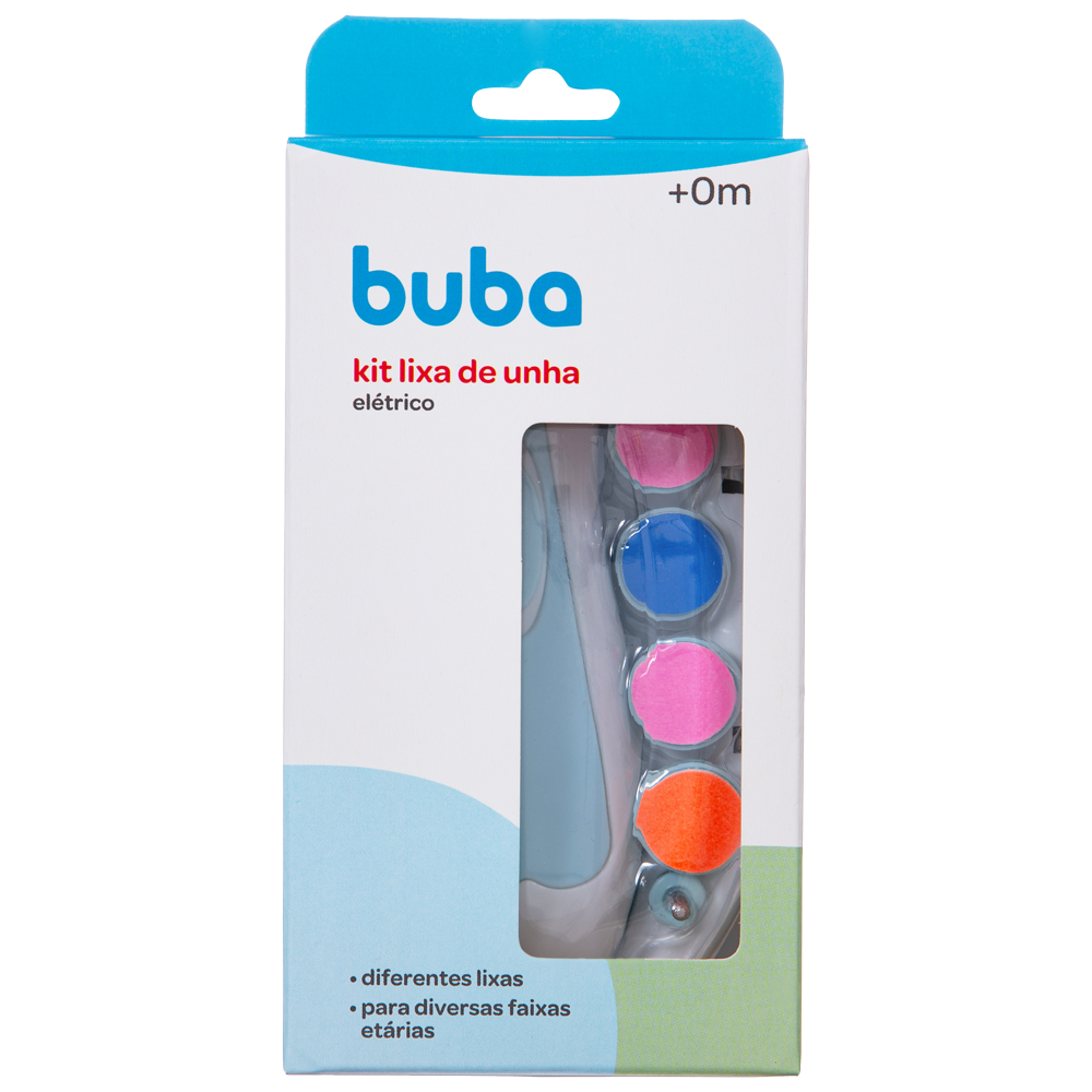 Kit Lixas de Unha Elétrico Buba Para Bebê