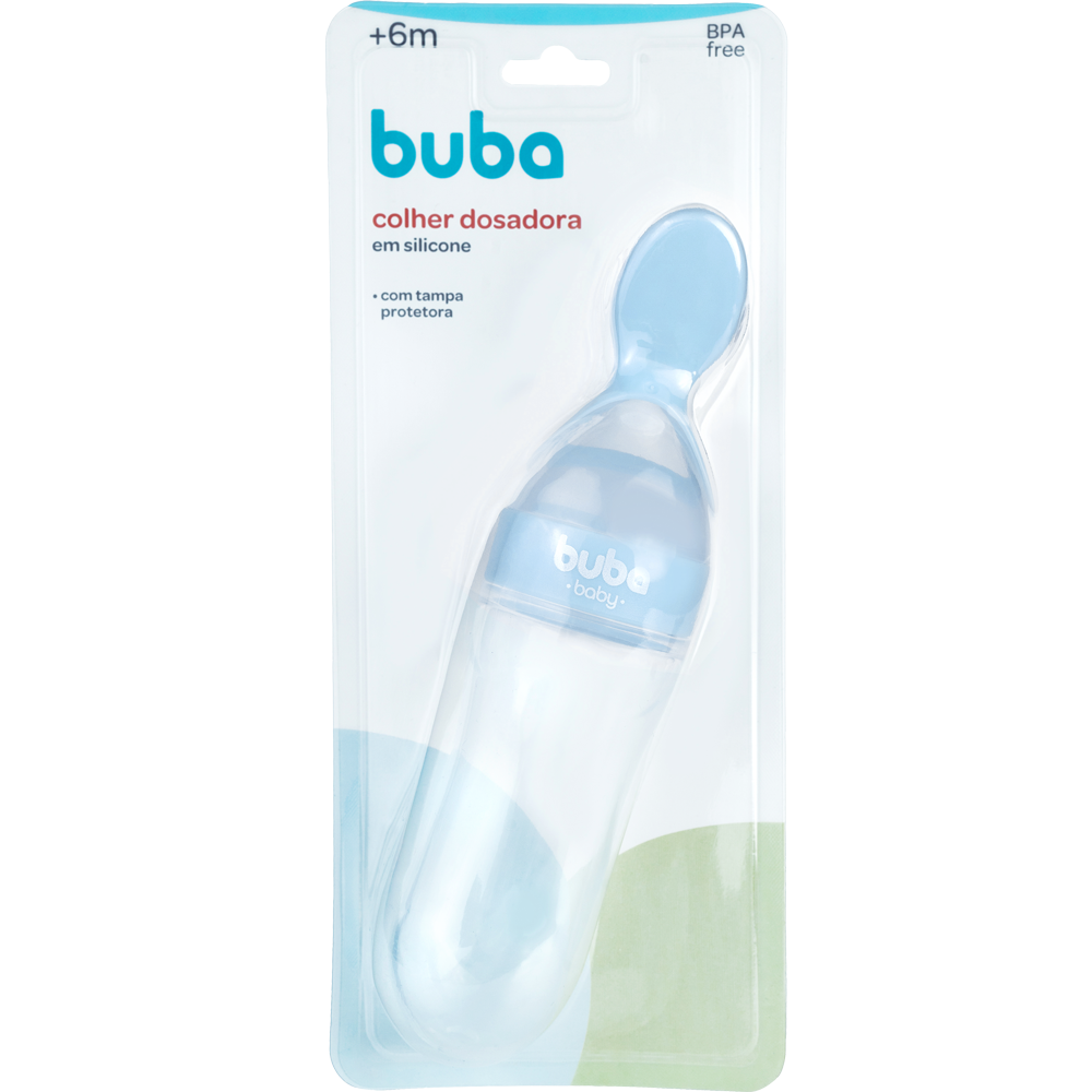 Colher Dosadora em Silicone Buba Azul