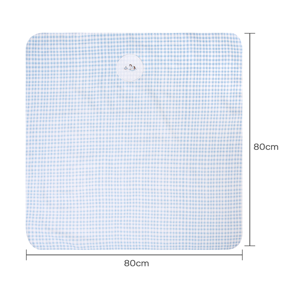 Cueiro Flanelado Bordado 80x80cm - Cavalo Madeira