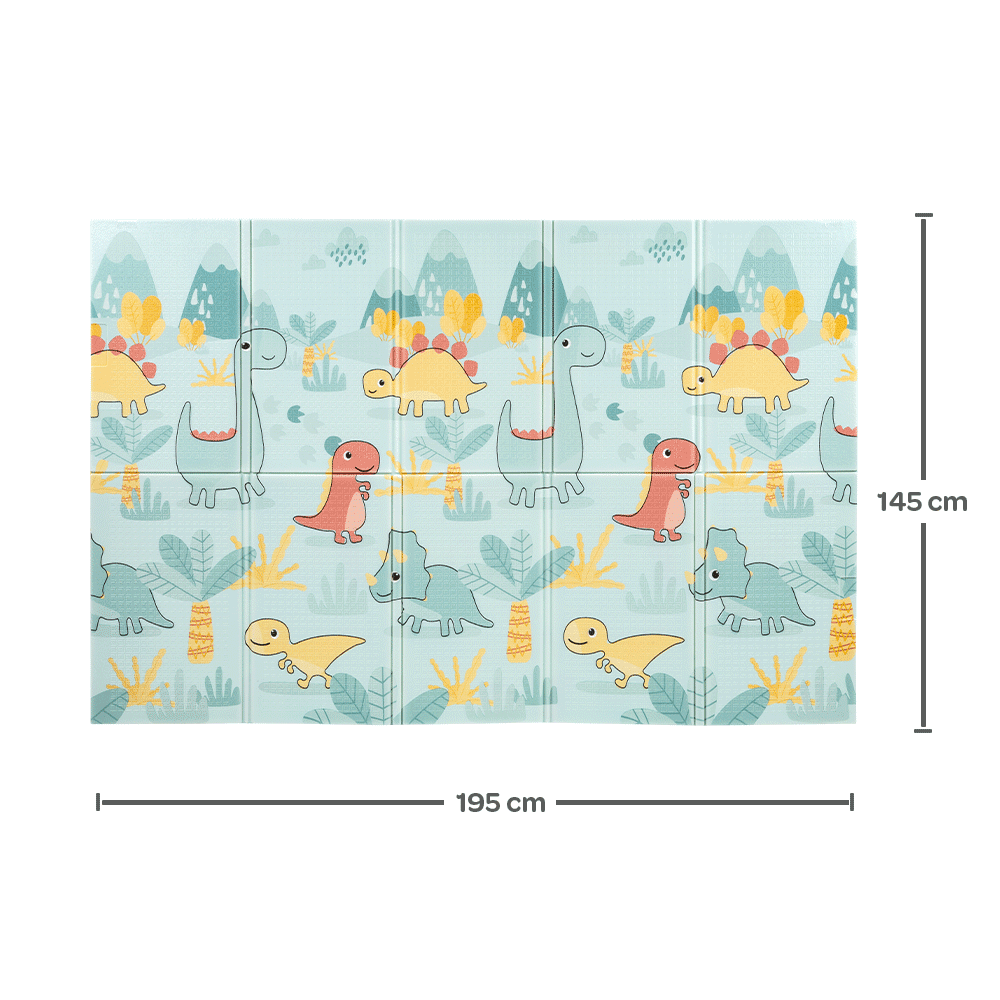 Tapete de Atividades Dupla Face 120cm x 180cm - Dobrável Dino