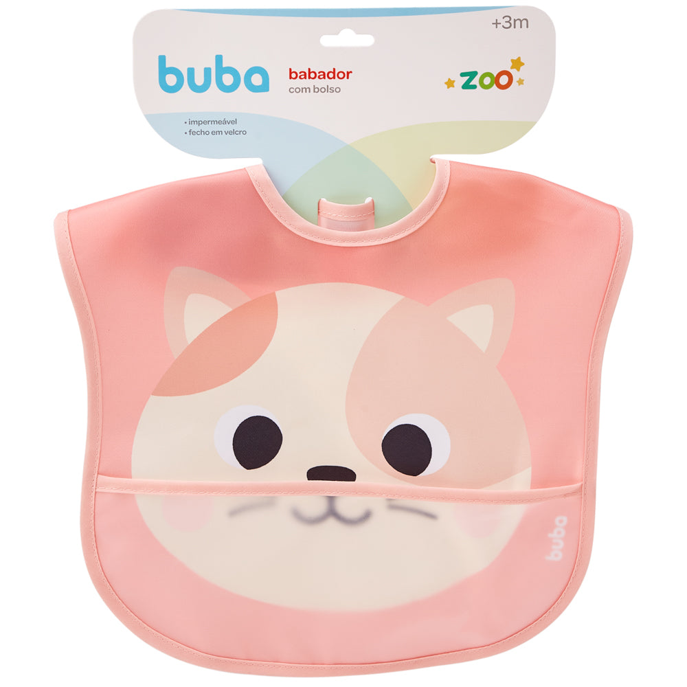 Babador Impermeável Com Bolso Pega Migalhas Buba - Gato