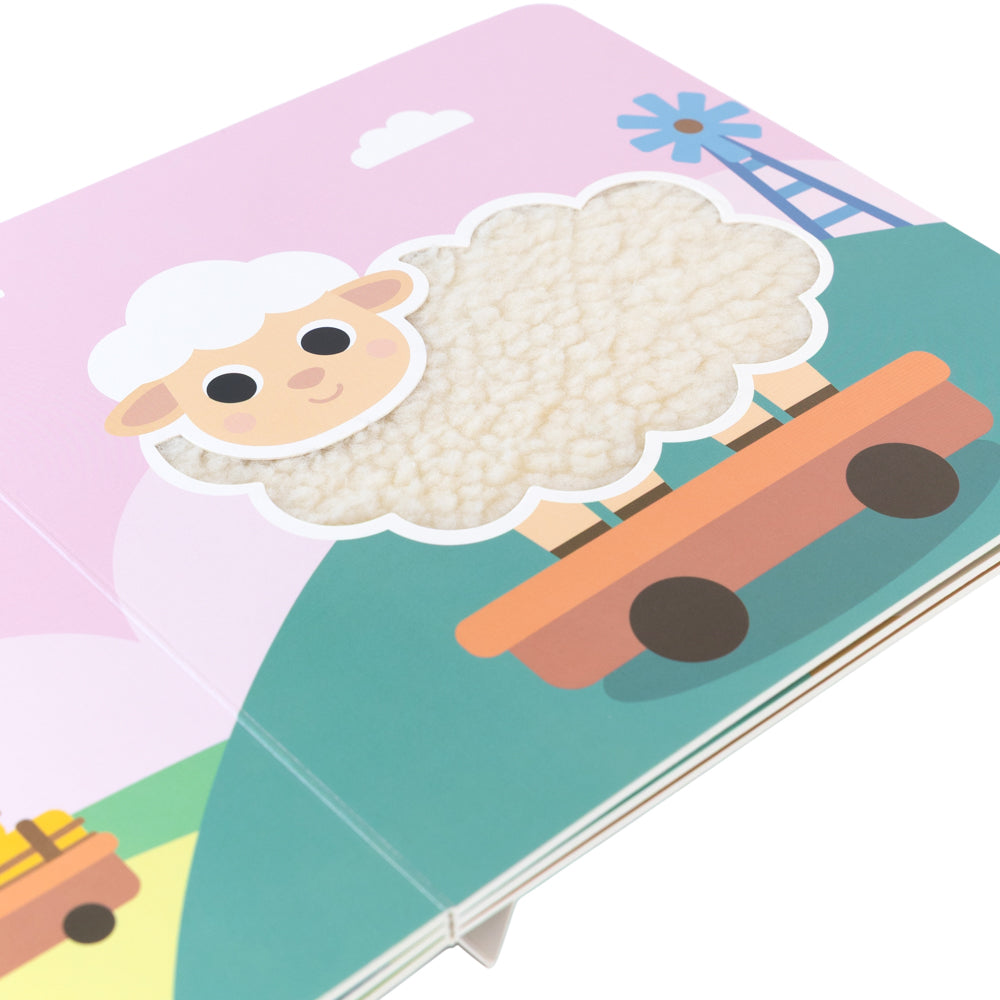 Livro Infantil Educativo Sensorial Buba Com Texturas - Conhecendo a Fazenda