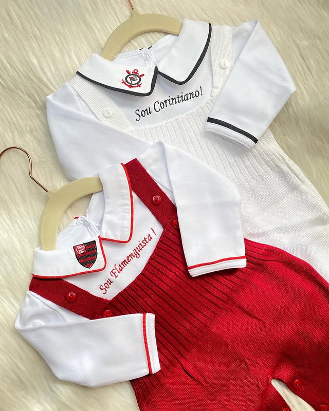 PROMOÇÃO Kit Saída Maternidade TIME FAVORITO Completa - Veste Até 4 Meses (Menino)