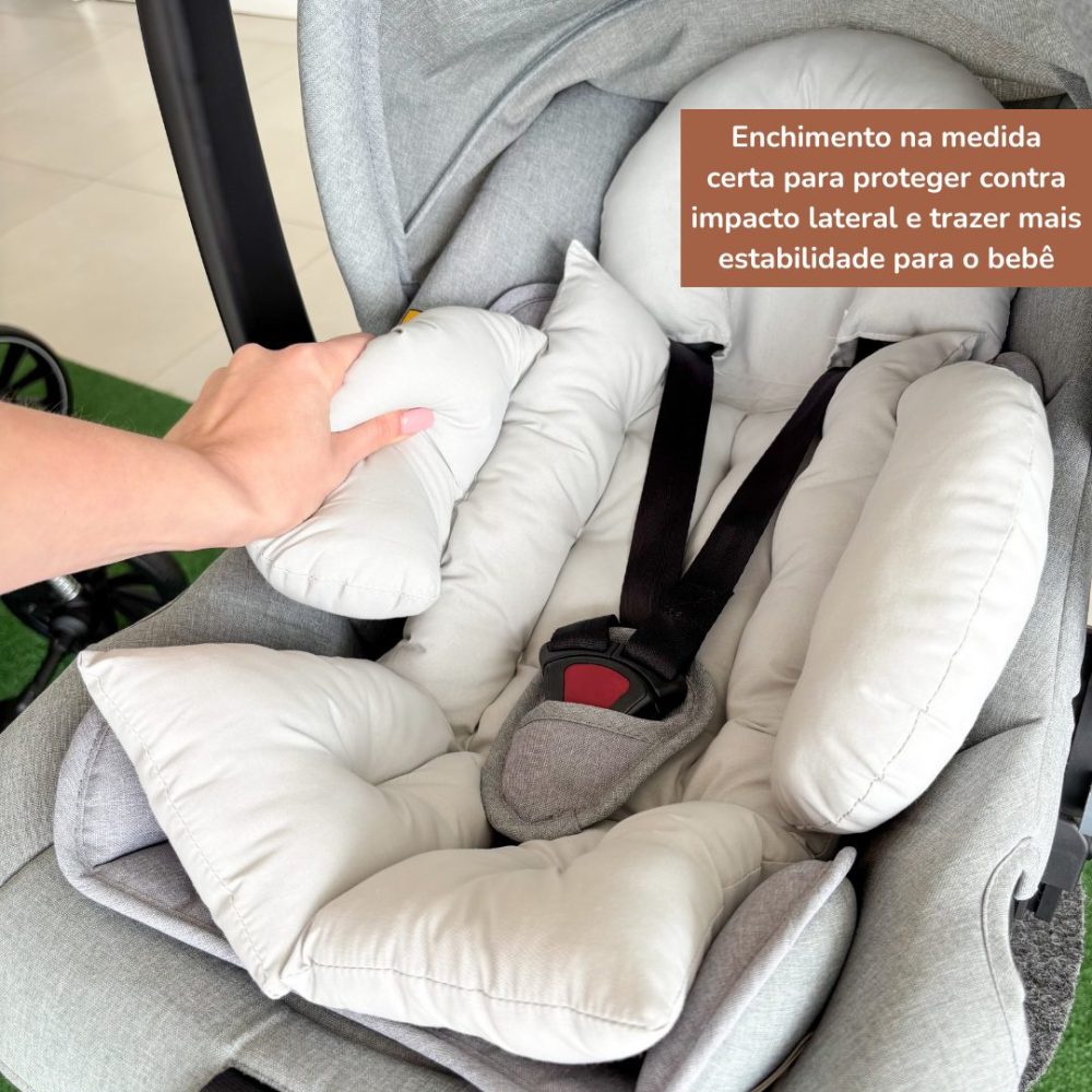 Redutor de Bebê Conforto Anatômico 100% Algodão - Azul