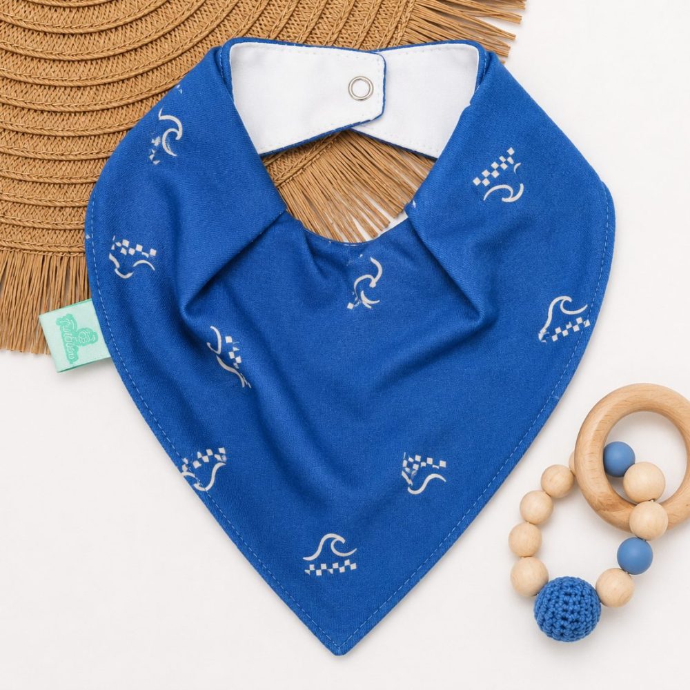 Bandana Impermeável para Bebê - Mar Azul