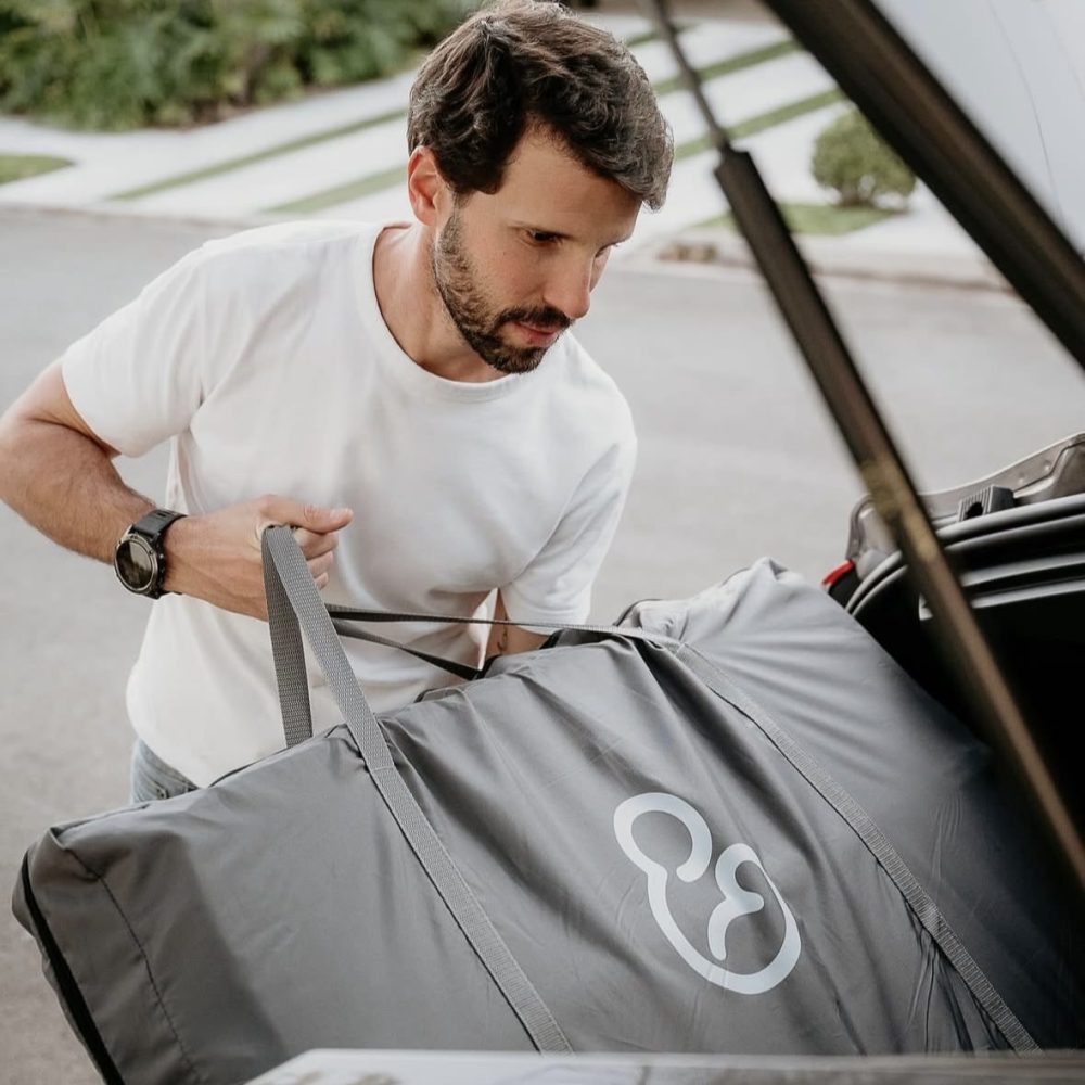 Berço Portátil Bebê Lado a Lado - Cinza