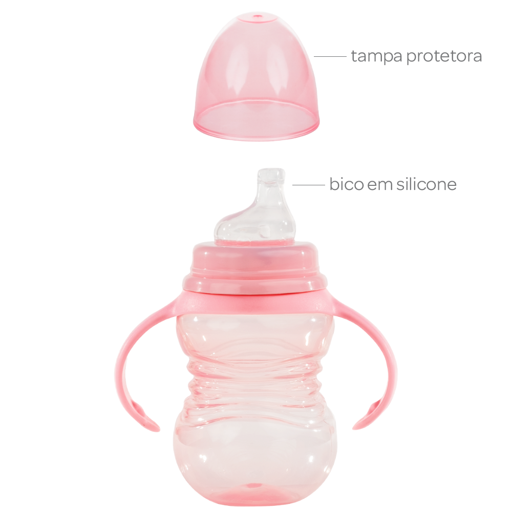 Copo de Treinamento Buba com Alça +6m - Rosa