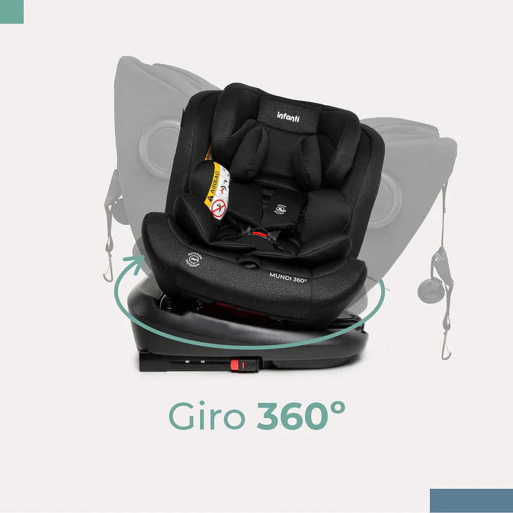 Cadeira para Auto Infanti Para Auto Mundi 360º Preto