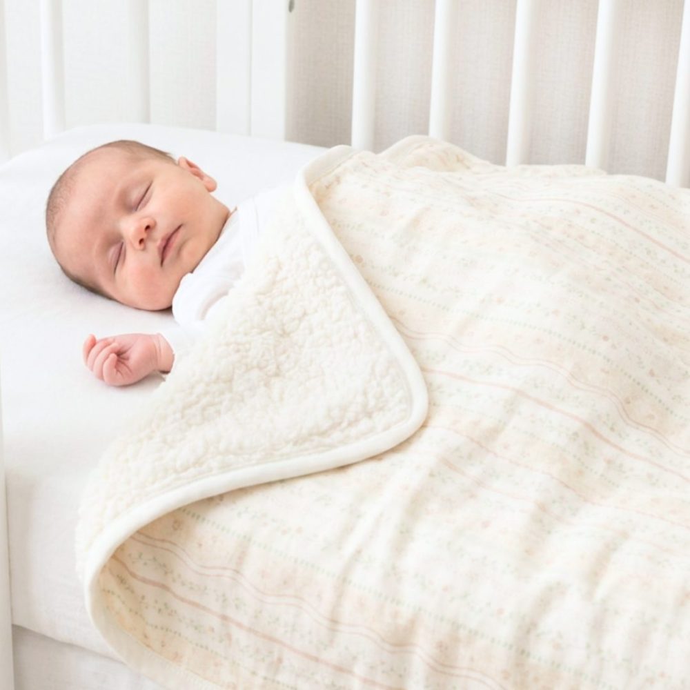 Cobertor Manta Bebê em Sherpa Com Soft 100% Algodão - Menina