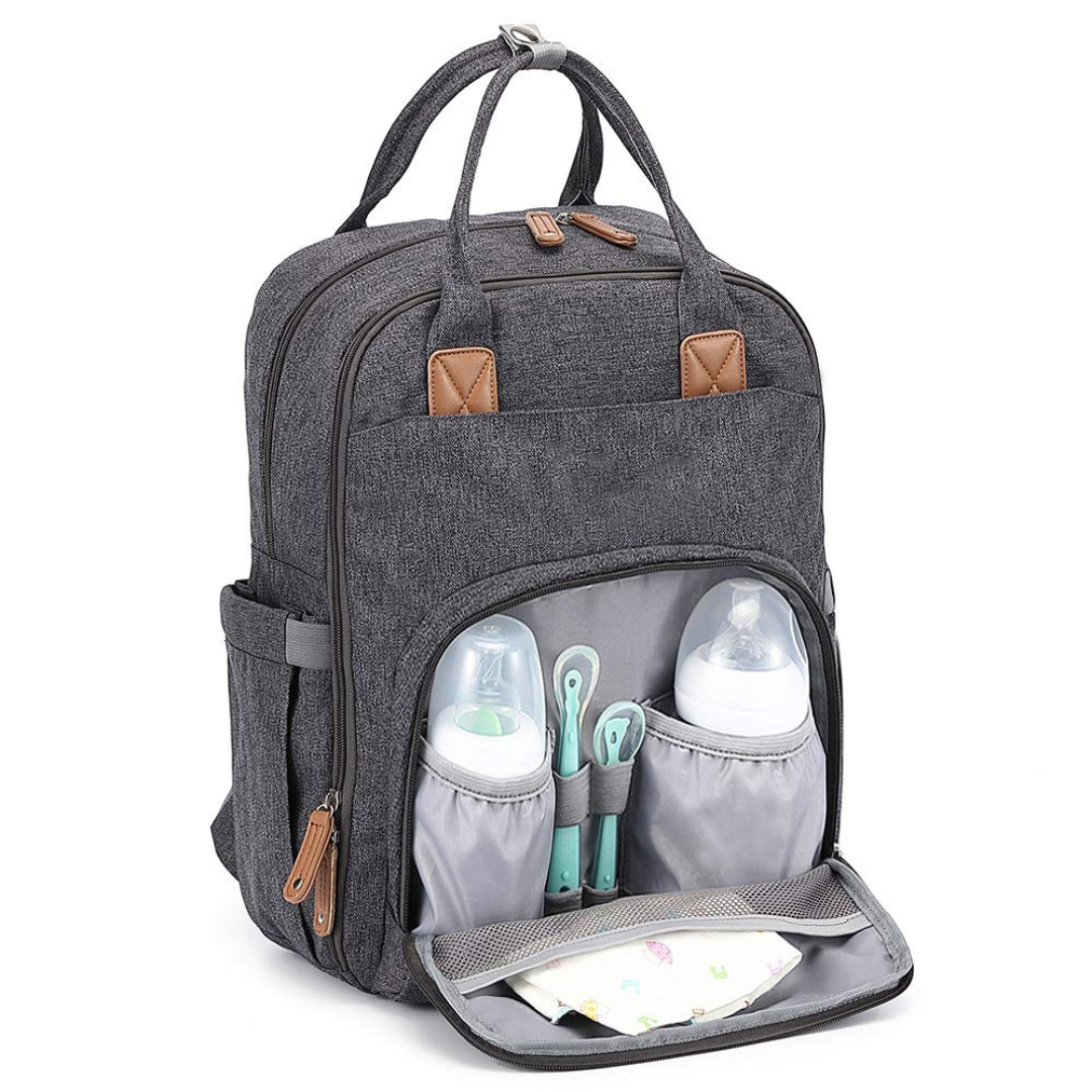 Mochila Maternidade Funcional Alice Cinza