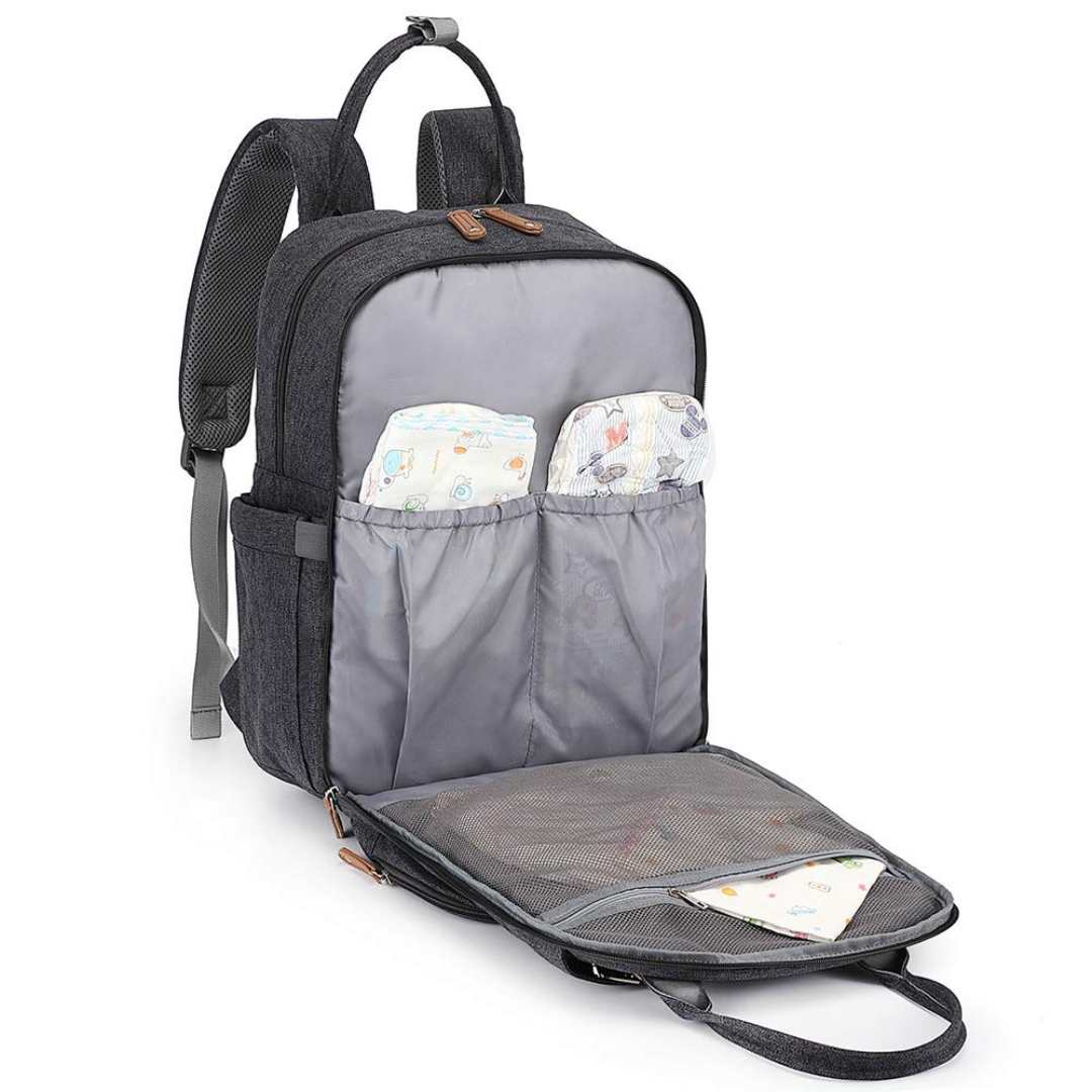 Mochila Maternidade Funcional Alice Cinza