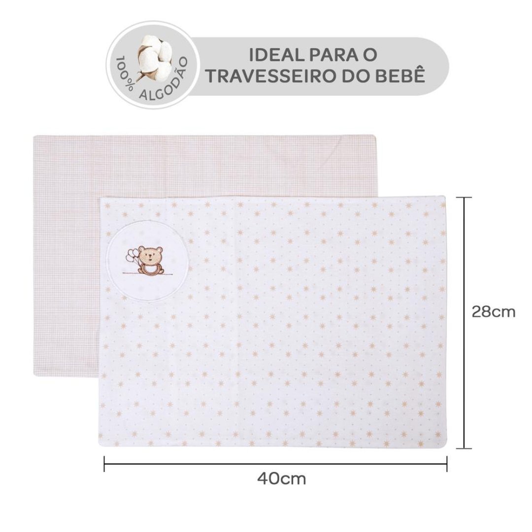 Kit De Fronha Bordados Papi 40cm X 28cm - Ted Balão