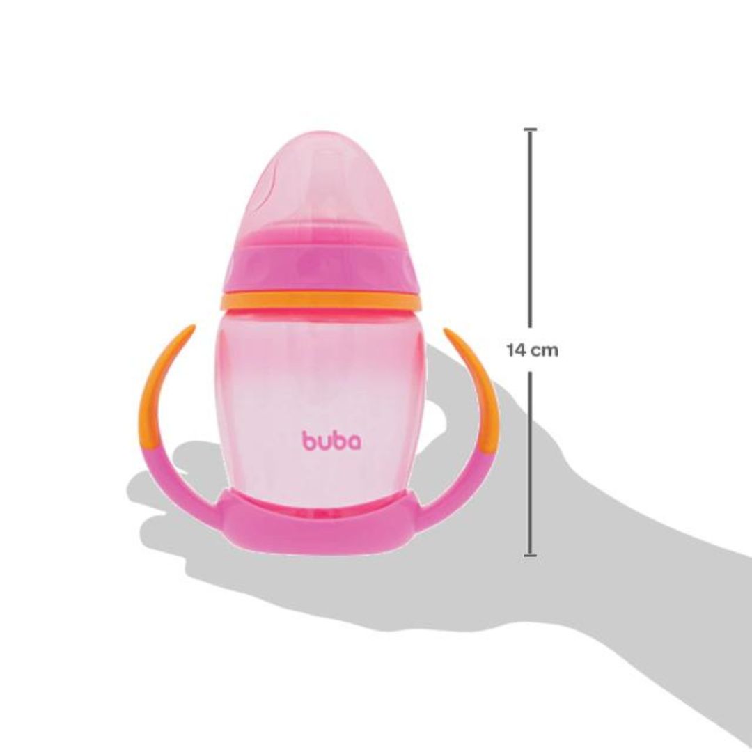Copo de Treinamento com Alça Removível 250mL - Rosa