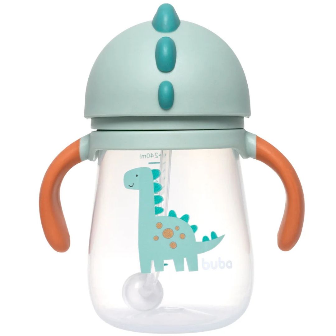 Copo Buba com Dispositivo Canudo Magic - Dino
