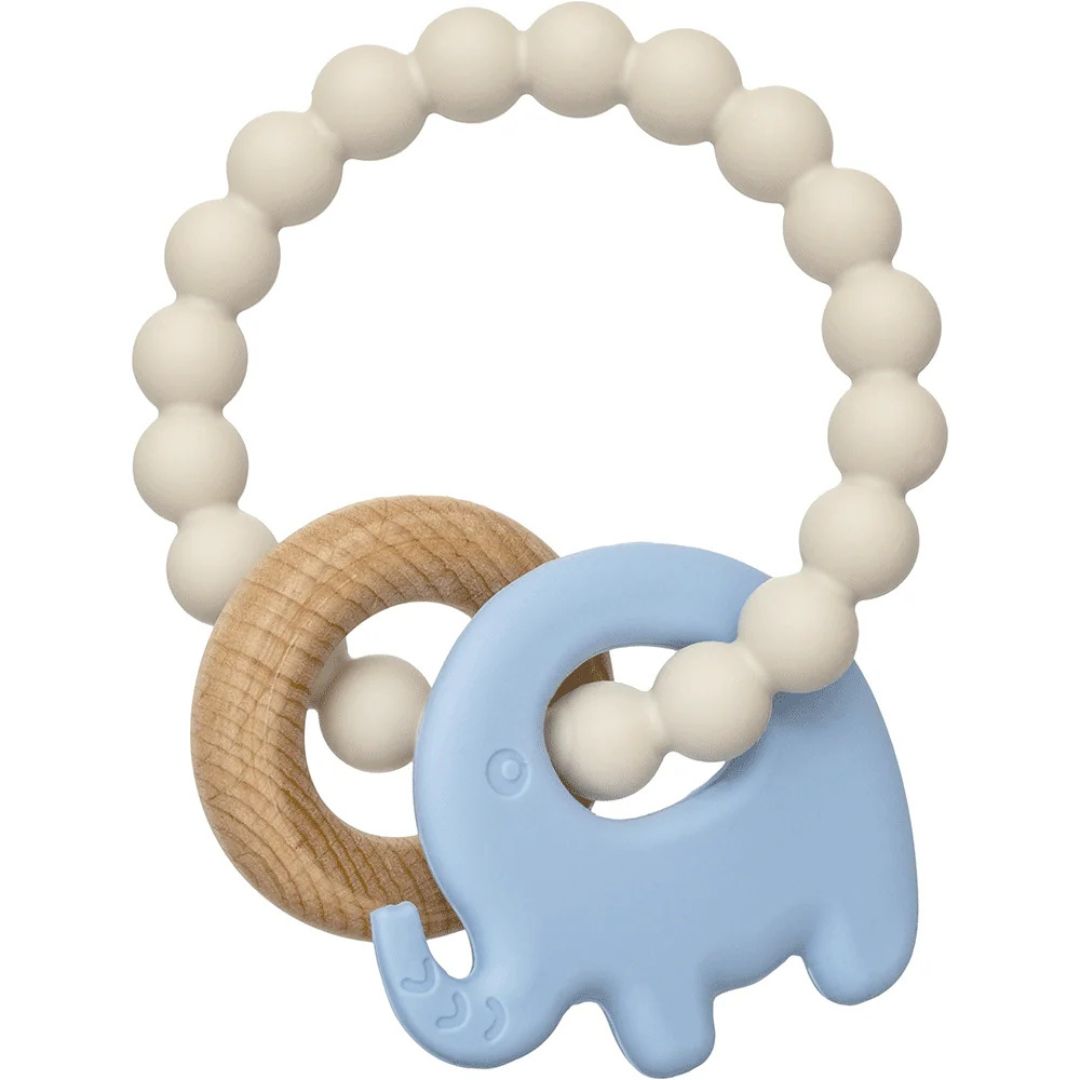 Mordedor em Silicone e Bambu Elefante - Azul