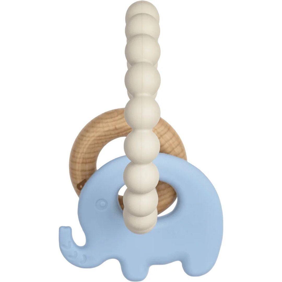 Mordedor em Silicone e Bambu Elefante - Azul