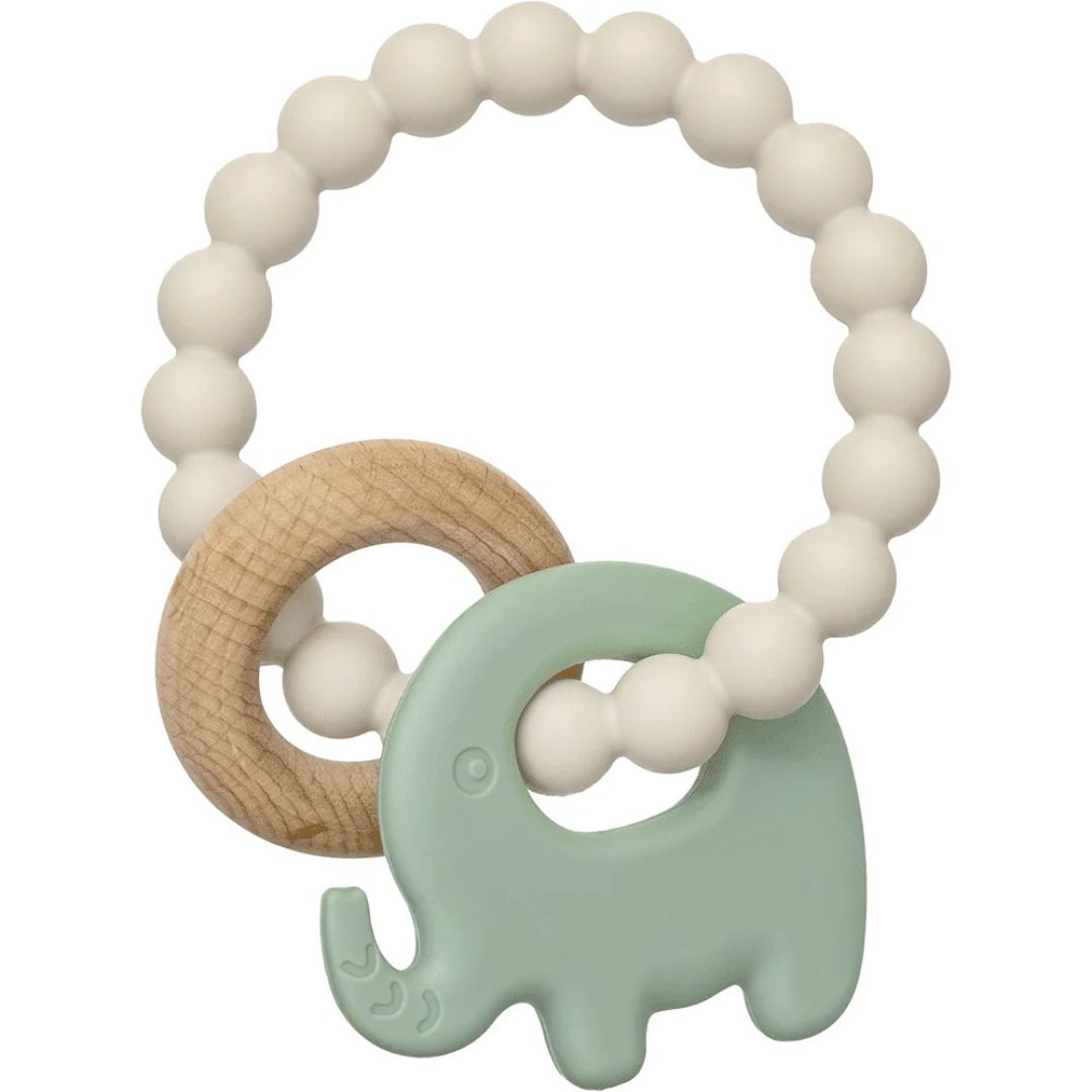 Mordedor em Silicone e Bambu Elefante - Verde