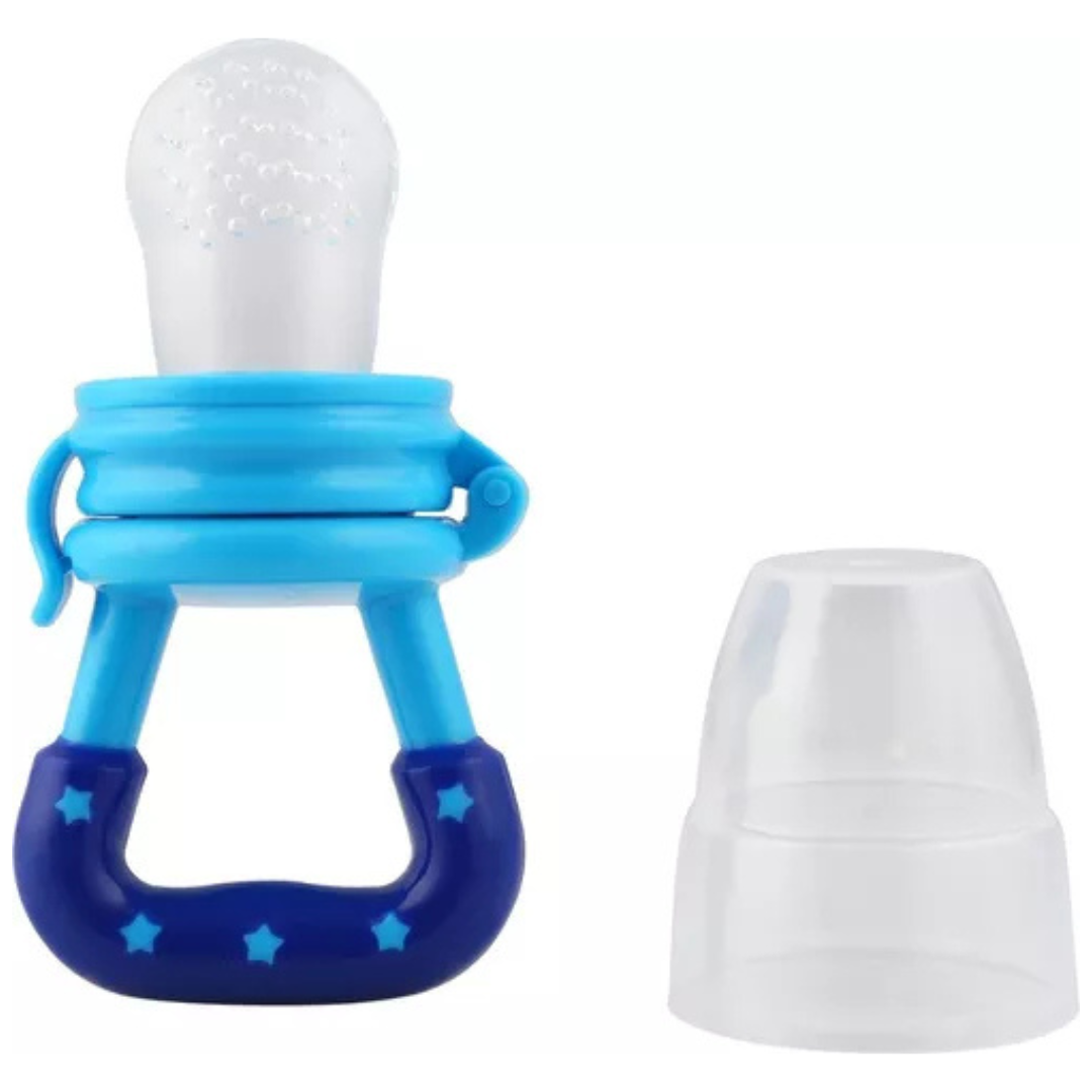 Porta Frutinhas em Silicone Para Bebê Azul - Bene Casa
