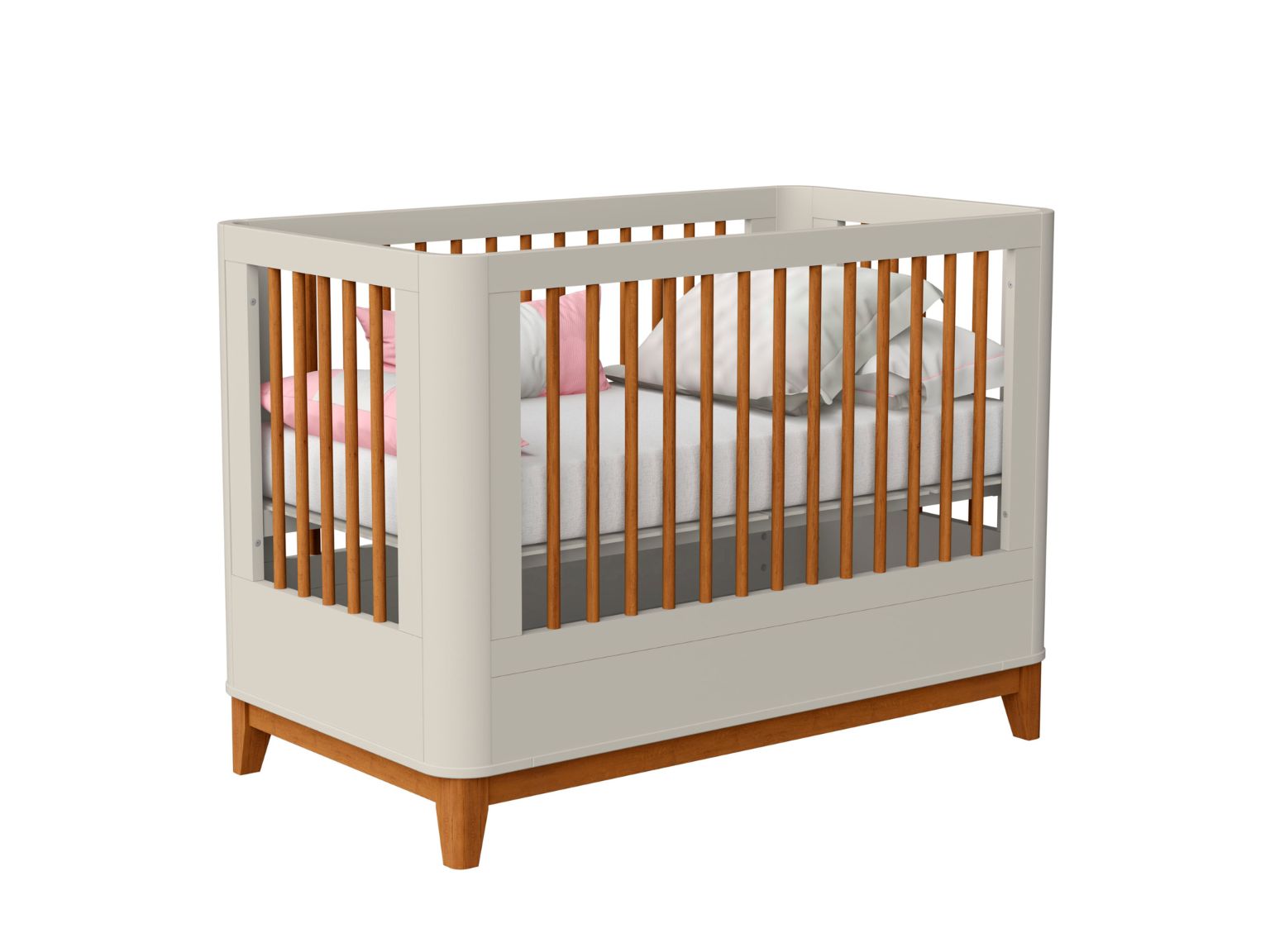 Quarto de Bebê Boom Slim Classic| Guarda-Roupa 3 Portas, Cômoda e Berço Reller - Areia Fosco Com Savana