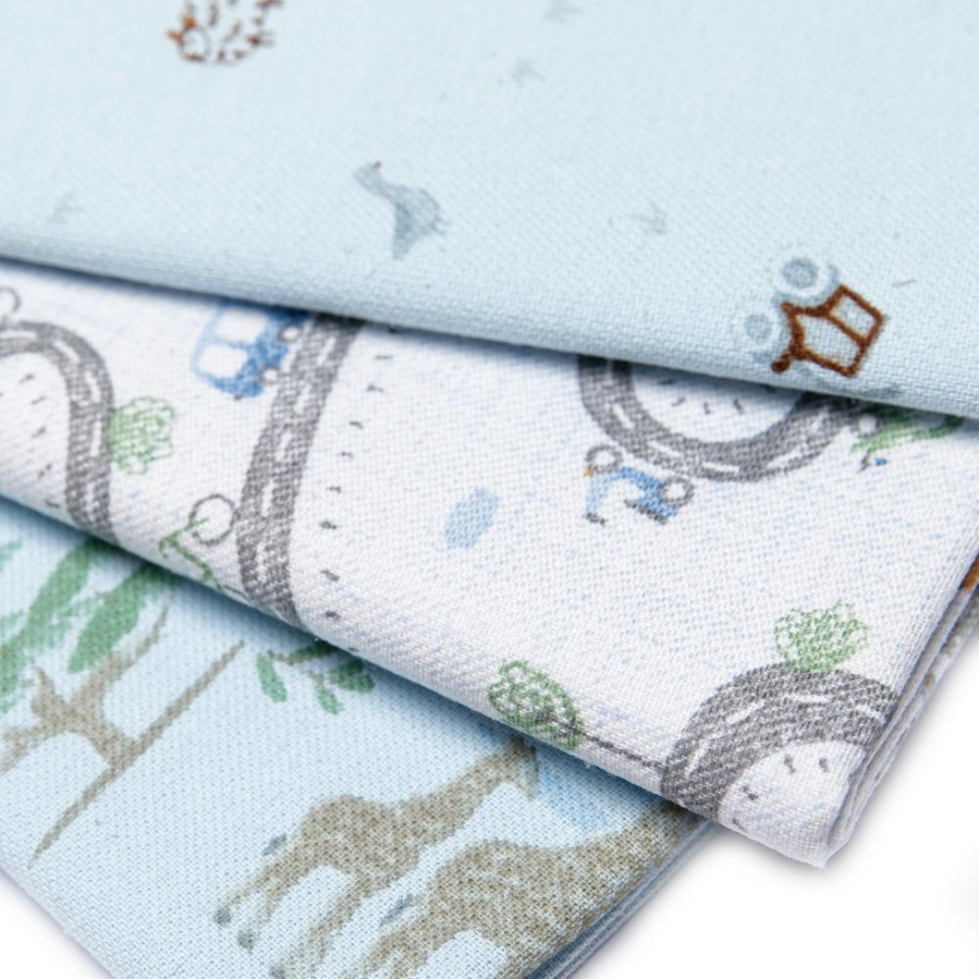Cueiro Flanelado Azul 80x80cm 100% Algodão - 3 Unidades