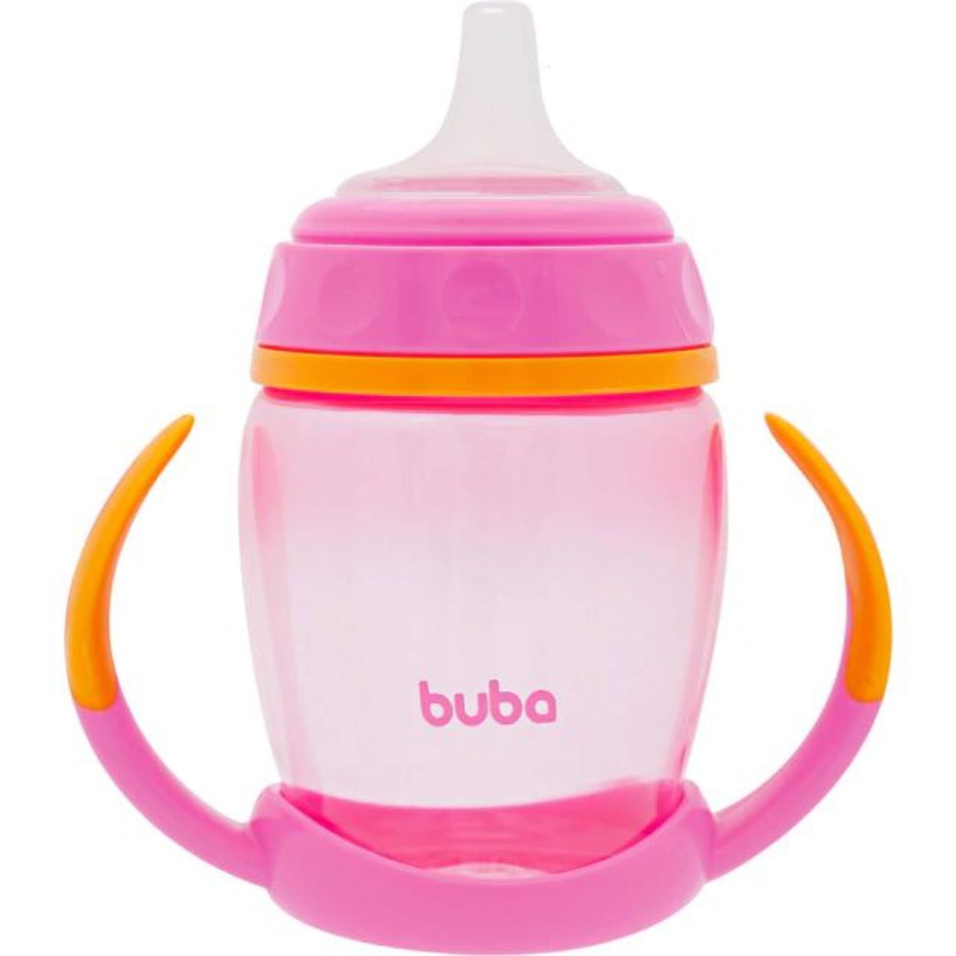Copo de Treinamento com Alça Removível 250mL - Rosa