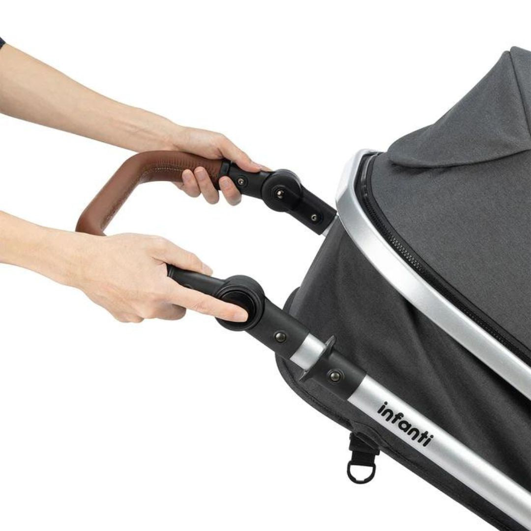 Carrinho Infanti Romanzo Trio Com Base Normal Preto Granizo