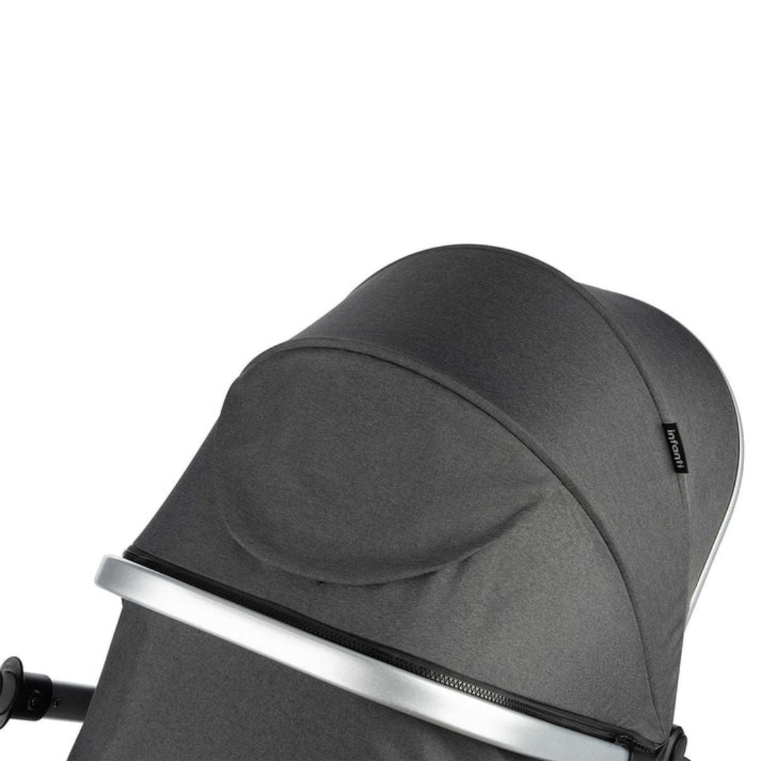 Carrinho Infanti Romanzo Trio Com Base Normal Preto Granizo