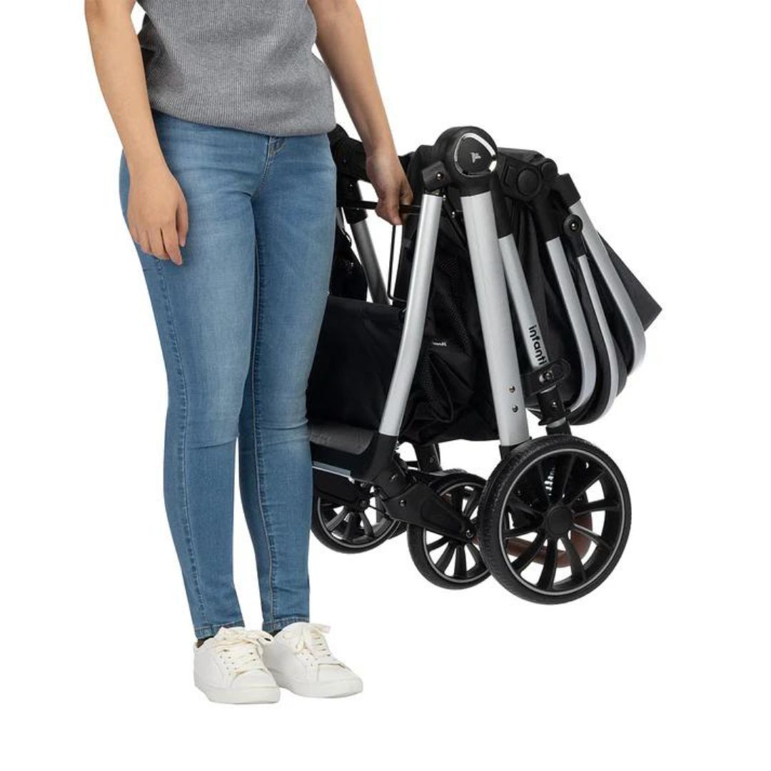 Carrinho Infanti Romanzo Trio Com Base Normal Preto Granizo