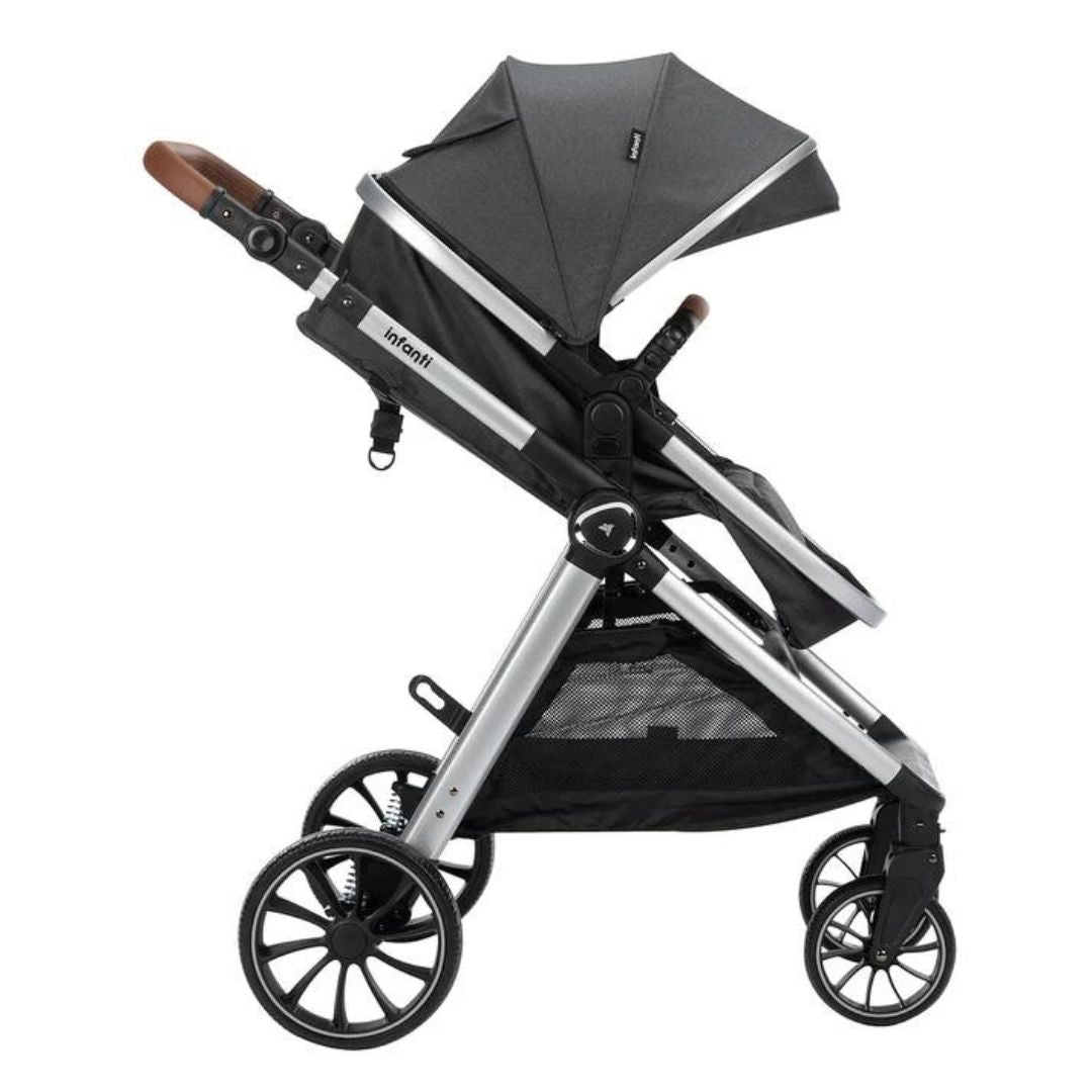 Carrinho Infanti Romanzo Trio Base Isofix Preto Granizo