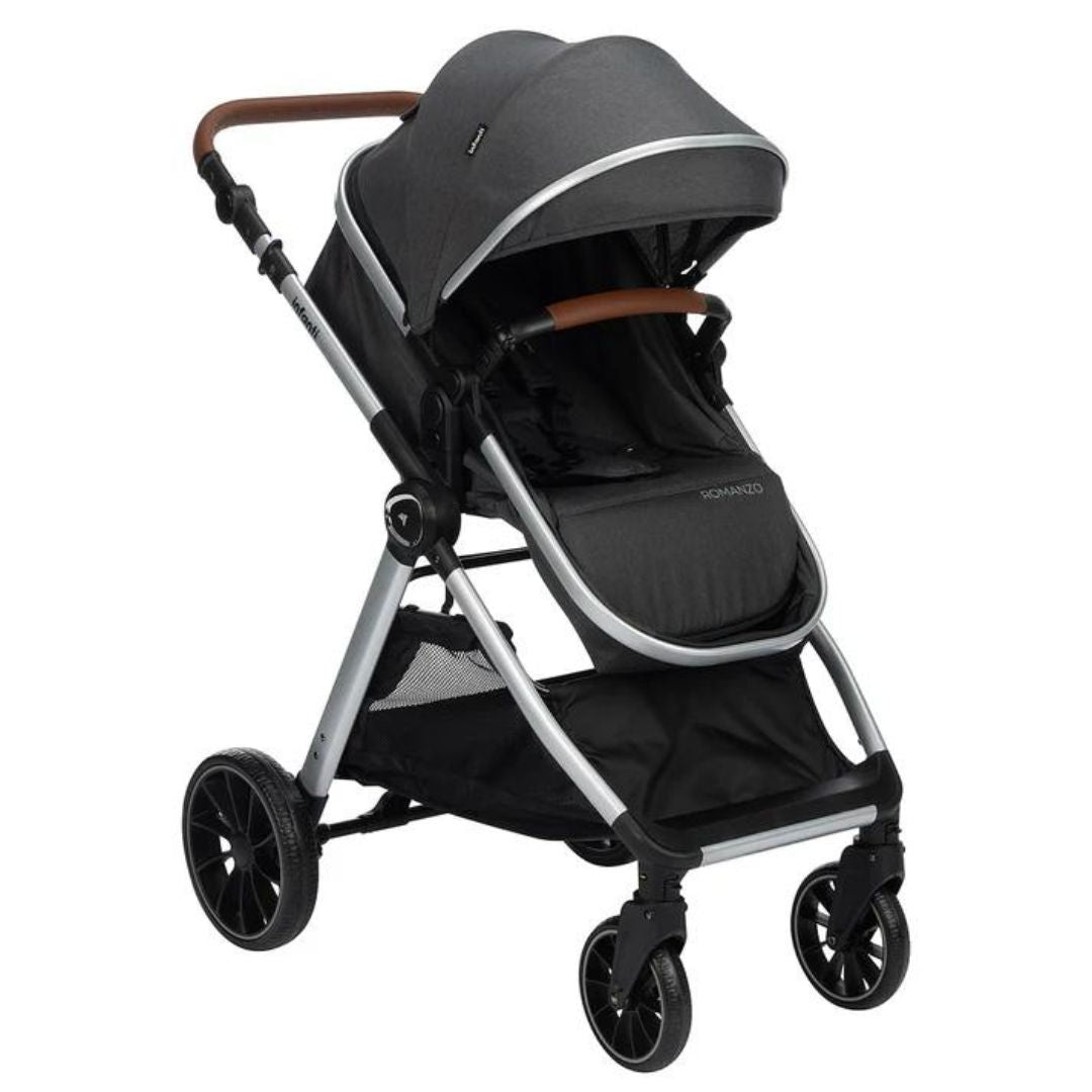 Carrinho Infanti Romanzo Trio Base Isofix Preto Granizo