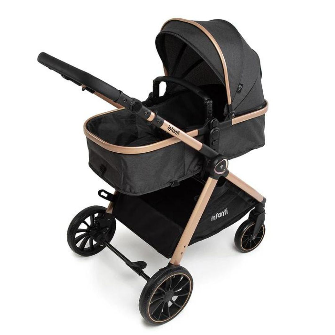Carrinho Infanti Romanzo Duo Preto Bronze