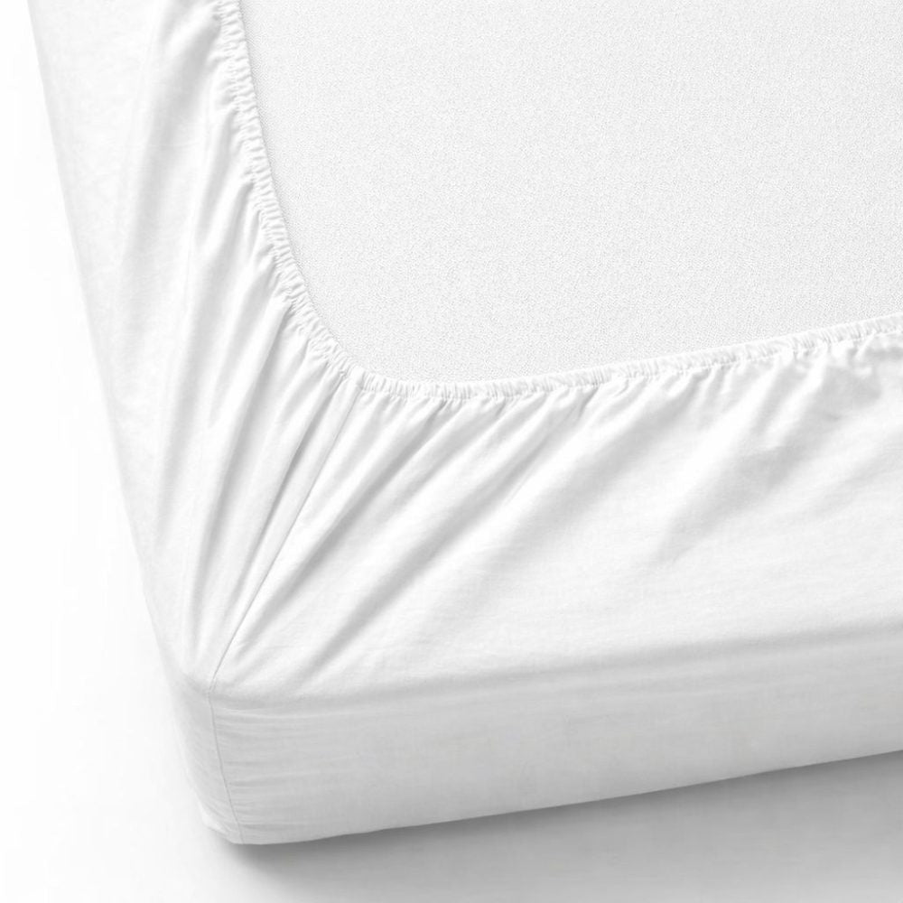 Lençol Para Berço Portátil 100% Algodão com Elástico Branco