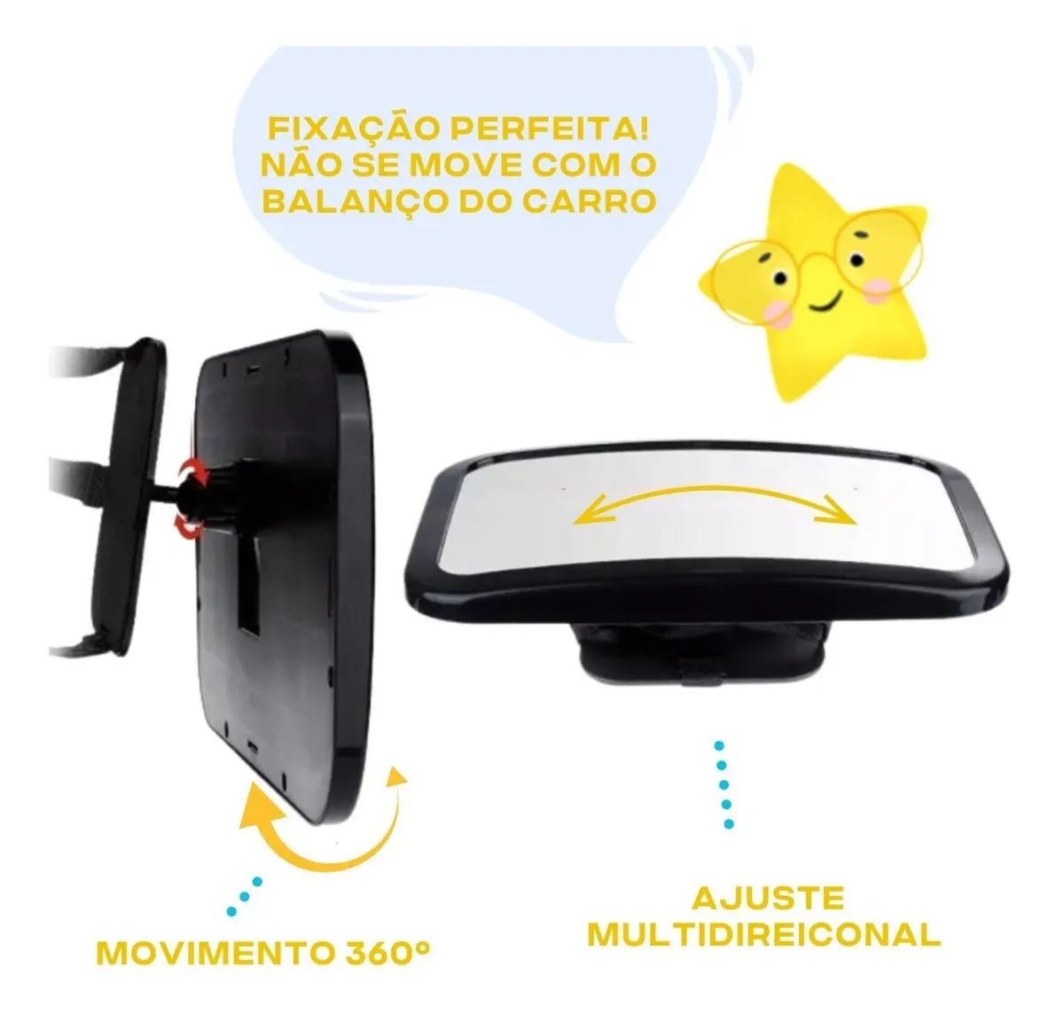 Espelho Retrovisor Para Banco Traseiro - Clingo