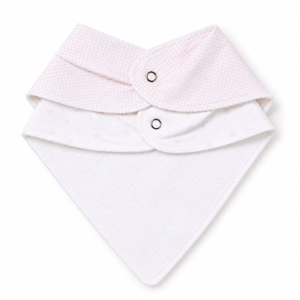Kit Babador Bandana Papi 100% Algodão - Linho Rosa