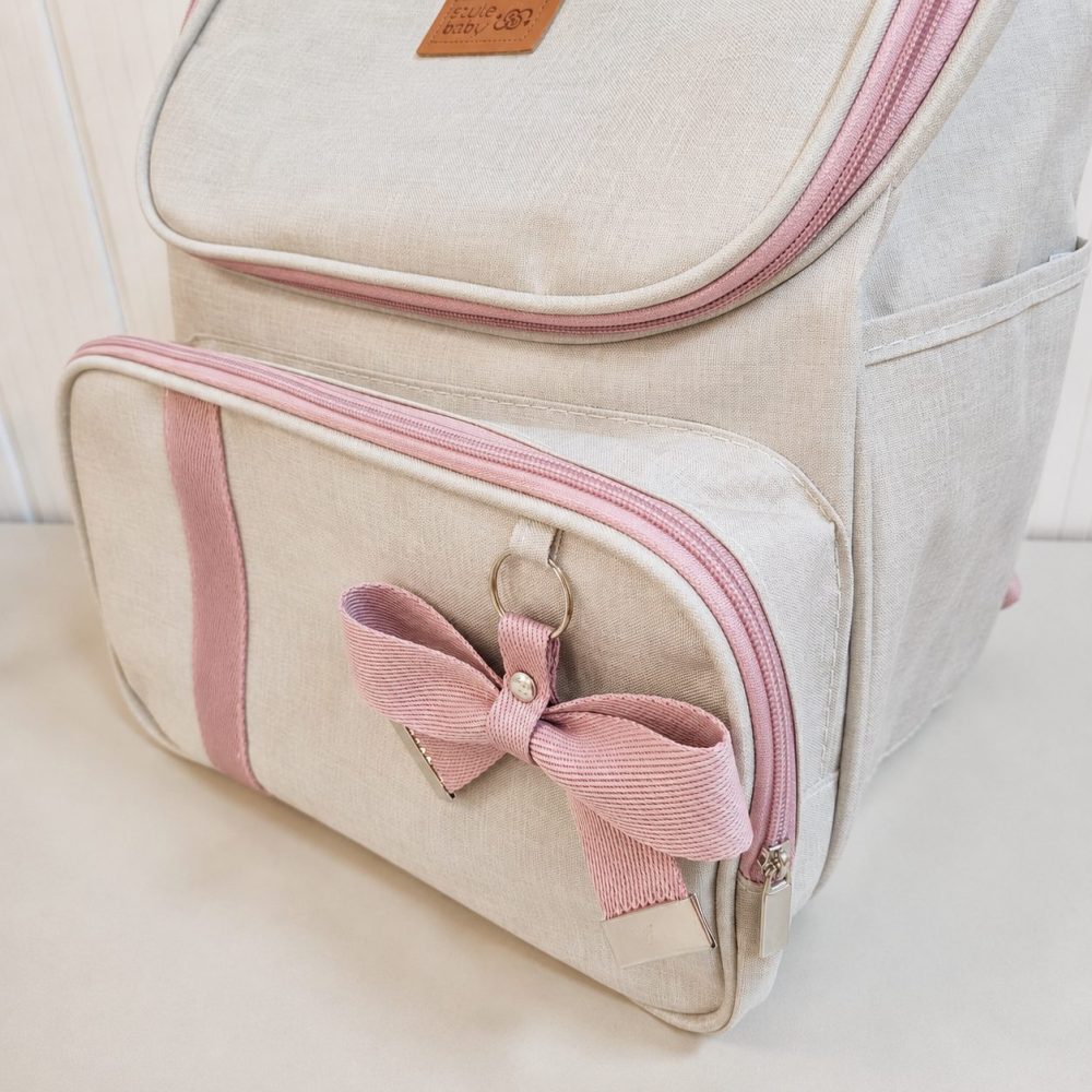 Kit Com Bolsa e Mochila Maternidade Venezza Rose