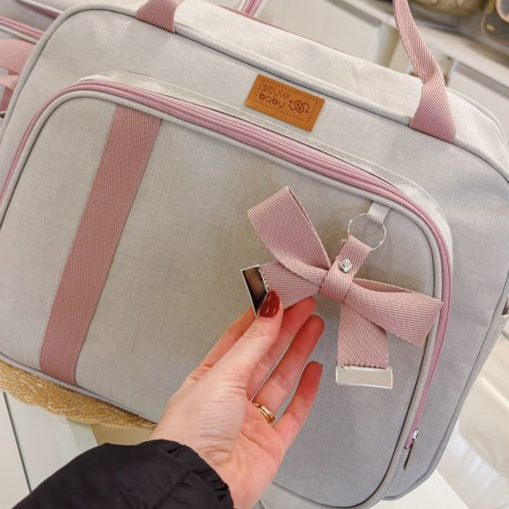 Kit Com Bolsa e Mochila Maternidade Venezza Rose