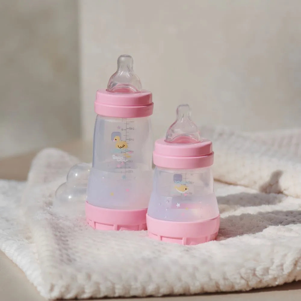 Kit Mamadeiras MAM Anticólica Rosa 130ml + 260ml