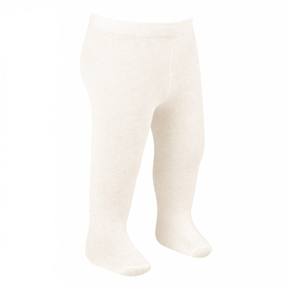 Meia Calça Infantil em Algodão Off White