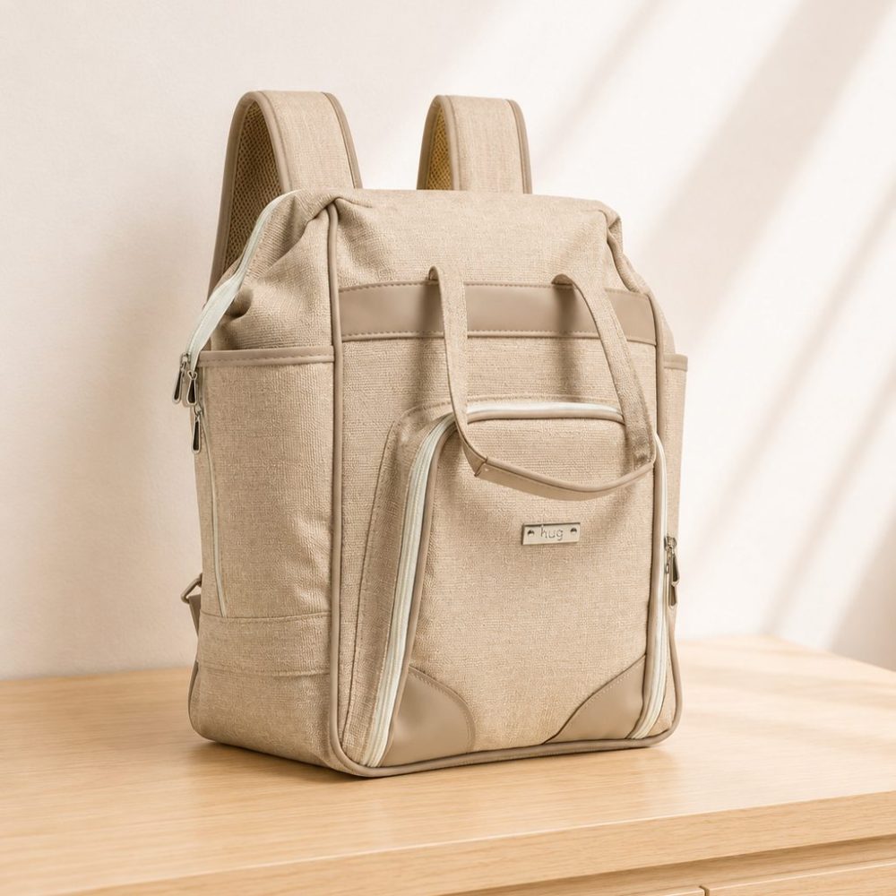 Mochila Maternidade Multifuncional Ibiza Bege - Hug