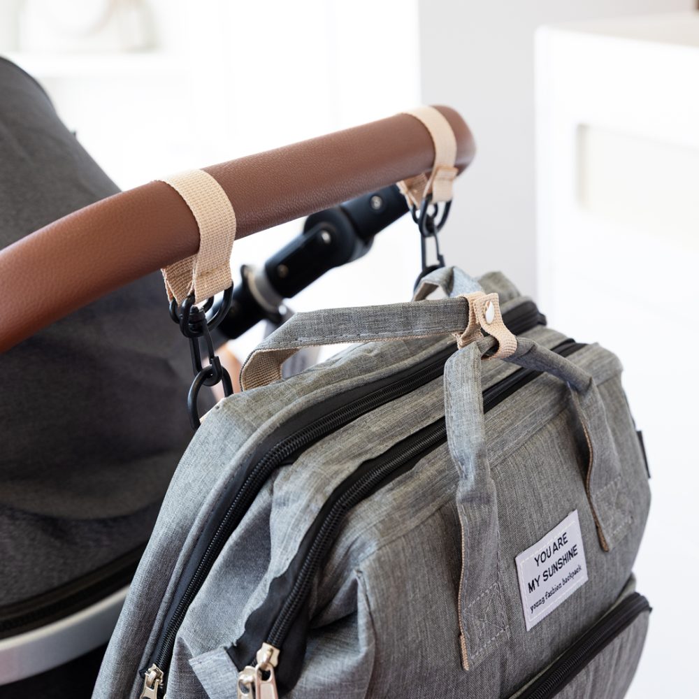 Mochila Maternidade Vira Berço Térmica - Cinza
