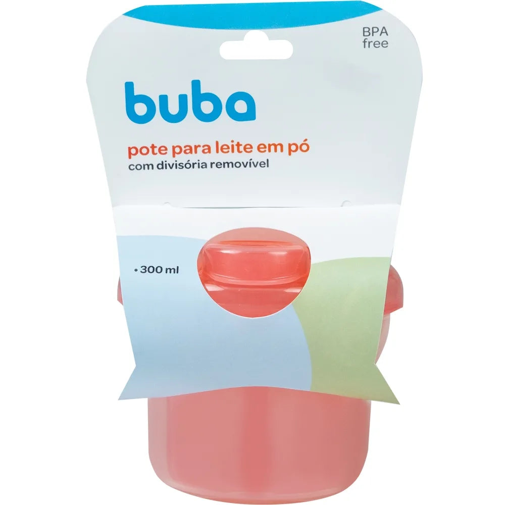 Pote para Leite em Pó Rosa - Buba