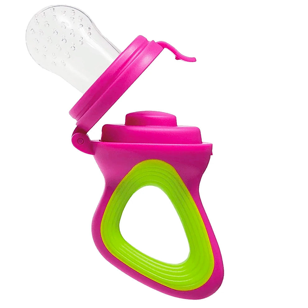 Porta Frutinhas Buba Sugador Em Silicone +6m - Rosa