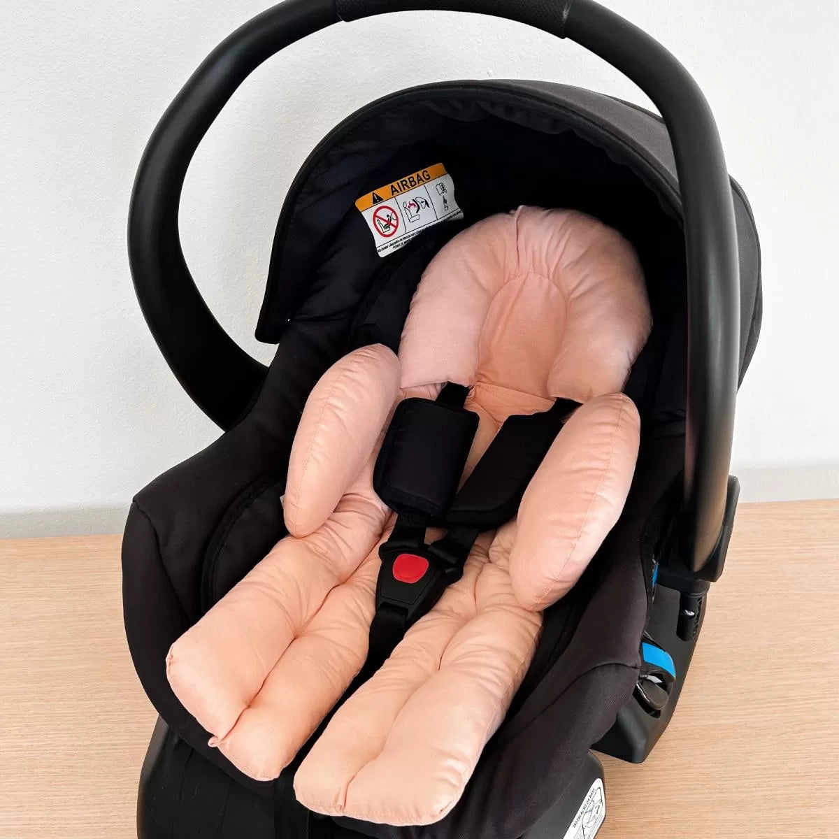 Redutor de Bebê Conforto Anatômico 100% Algodão - Rosê