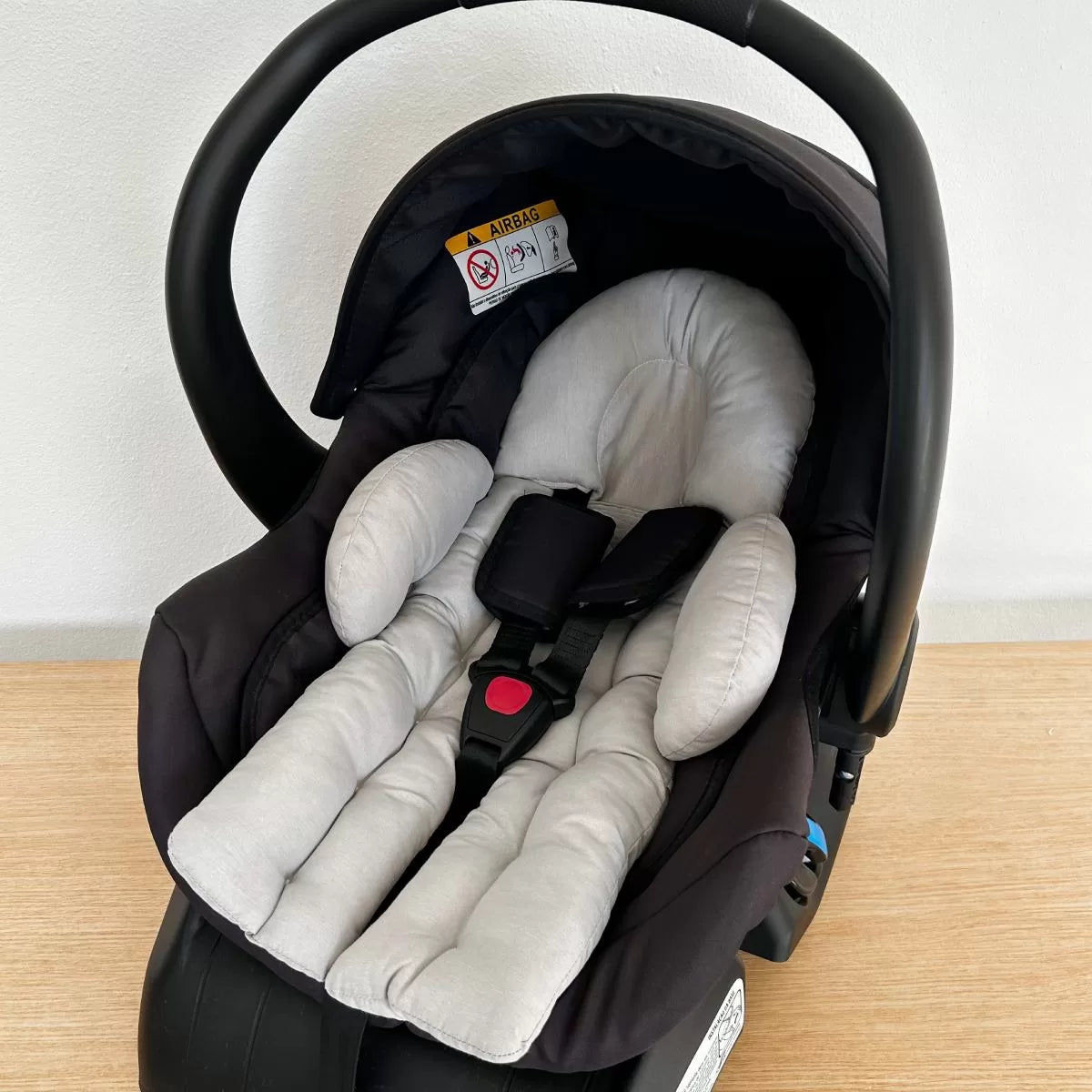 Redutor de Bebê Conforto Anatômico 100% Algodão - Cinza