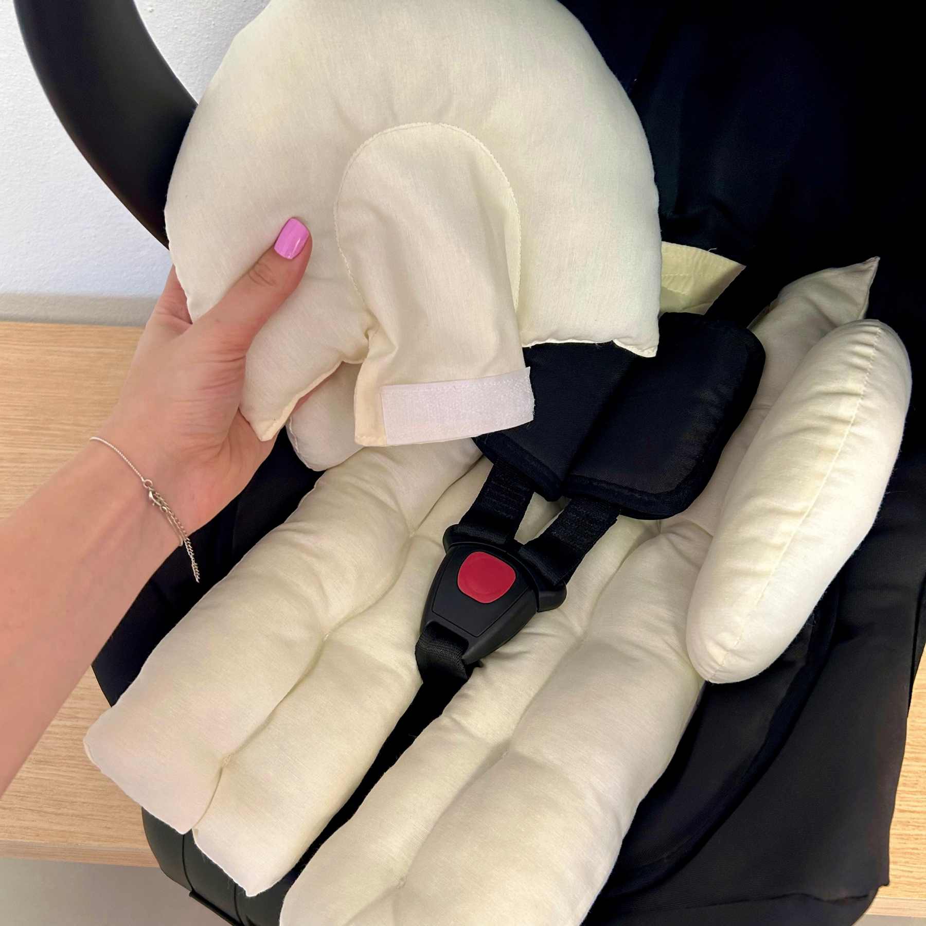 Redutor de Bebê Conforto Off Anatômico 100% Algodão - Apoio e Segurança para o Bebê