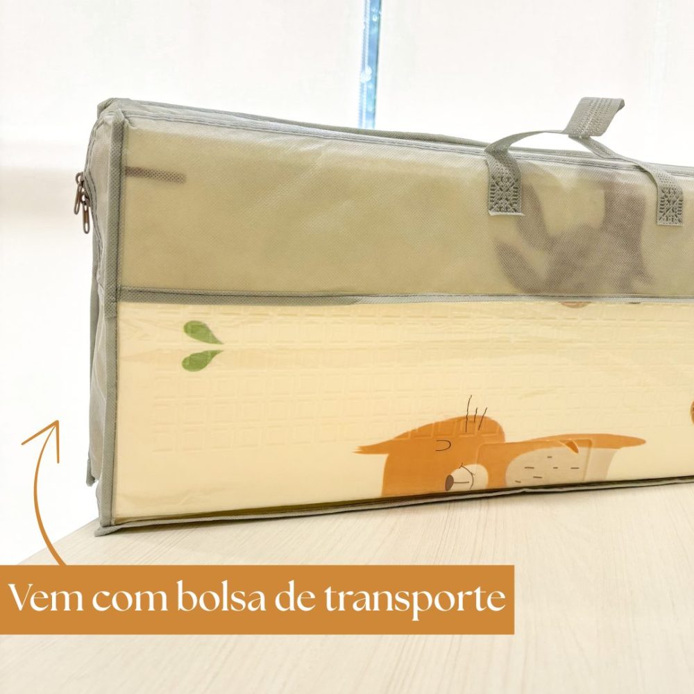 Tapete de Atividades Dupla Face 120cm x 120cm - Urso