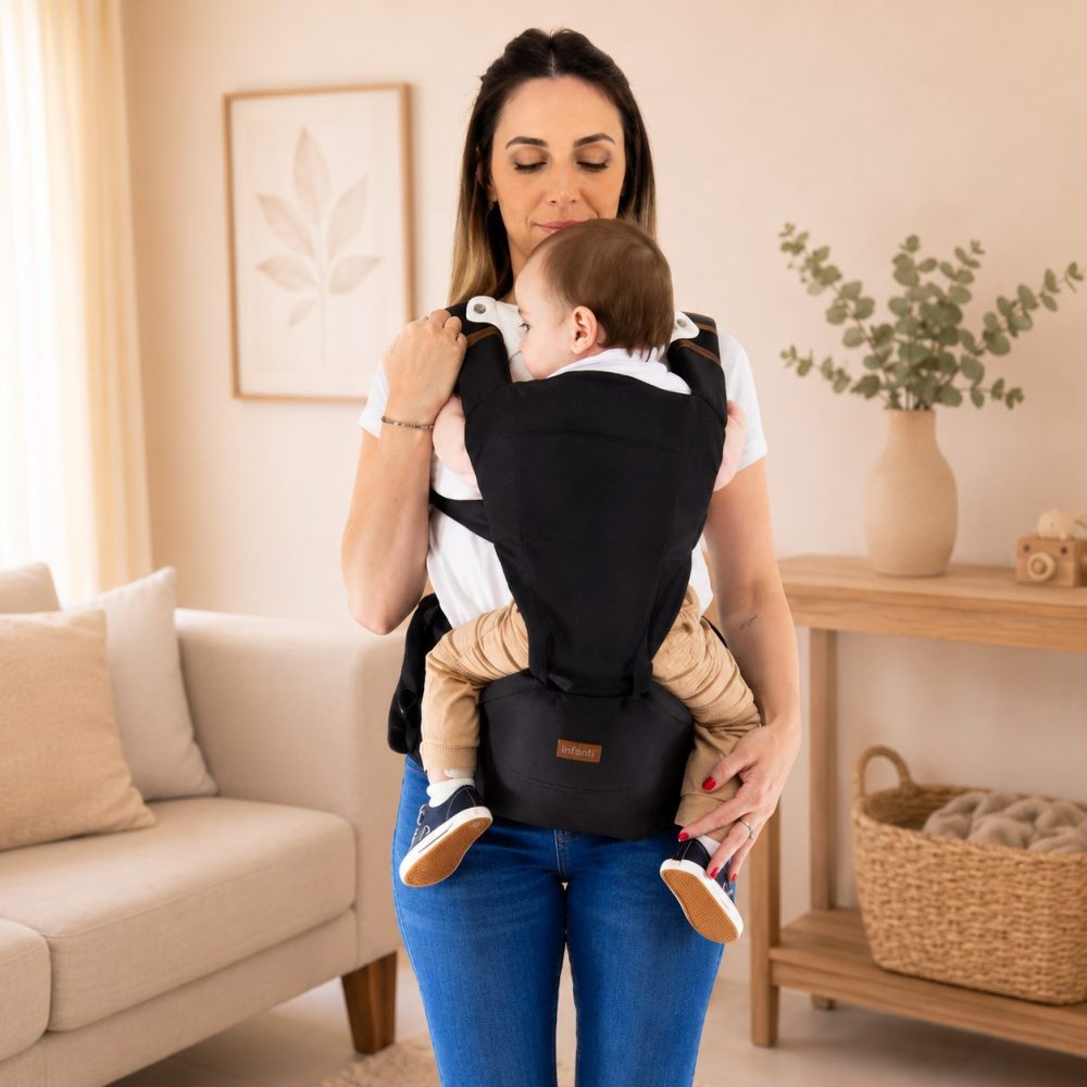 Canguru Close 5 em 1 Infanti Ergonômico com Banquinho